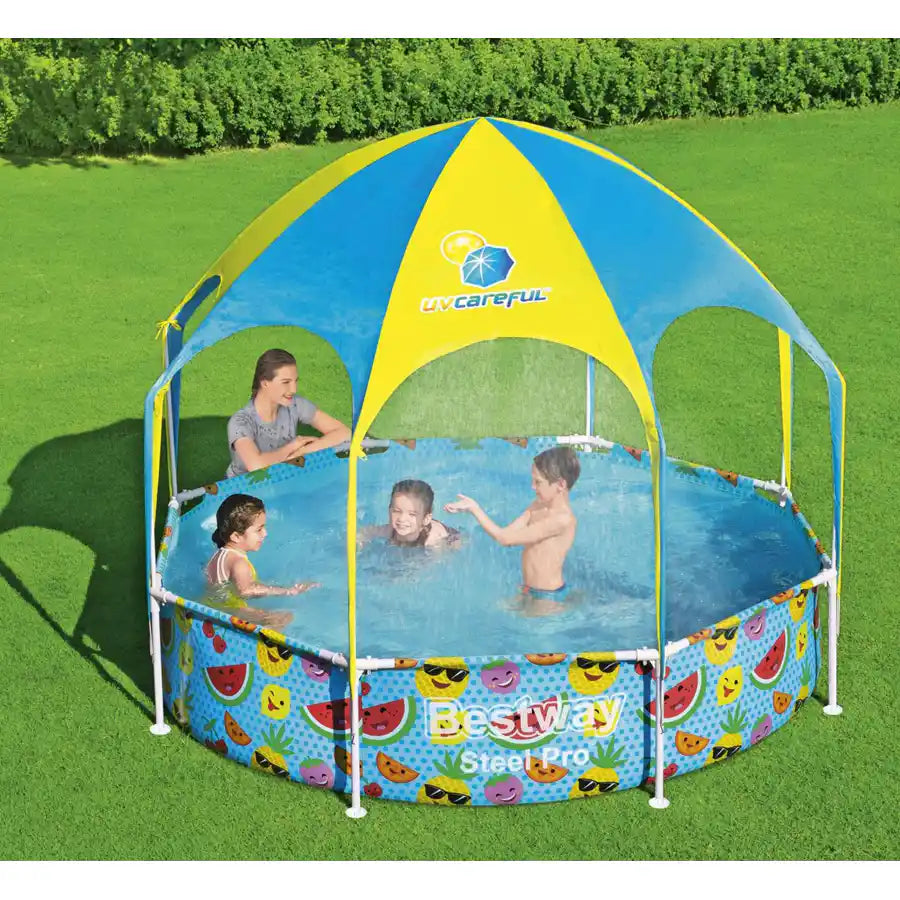 Bestway Steel Pro UV Careful Splash-in-Shade Play Pool (8' x 20"/2.44m x 51cm)