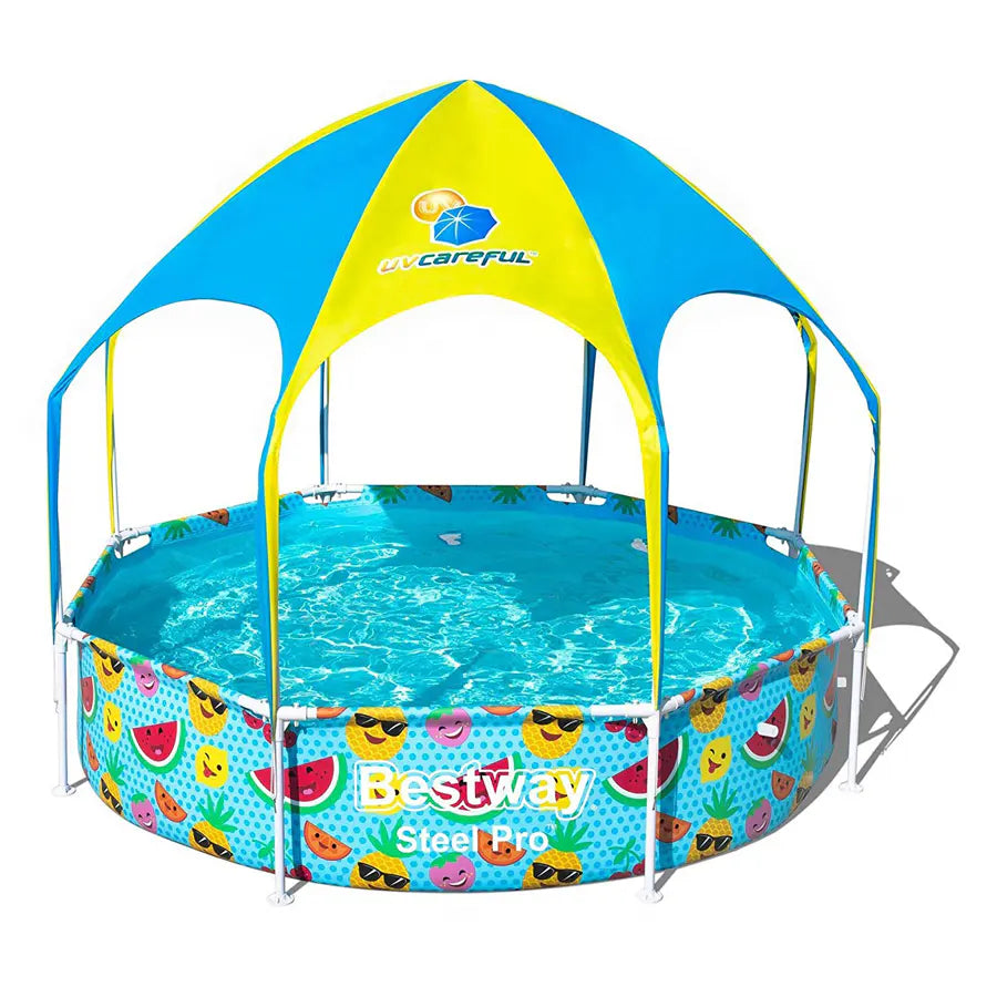 Bestway Steel Pro UV Careful Splash-in-Shade Play Pool (8' x 20"/2.44m x 51cm)