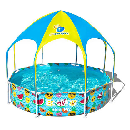 Bestway Steel Pro UV Careful Splash-in-Shade Play Pool (8' x 20"/2.44m x 51cm)