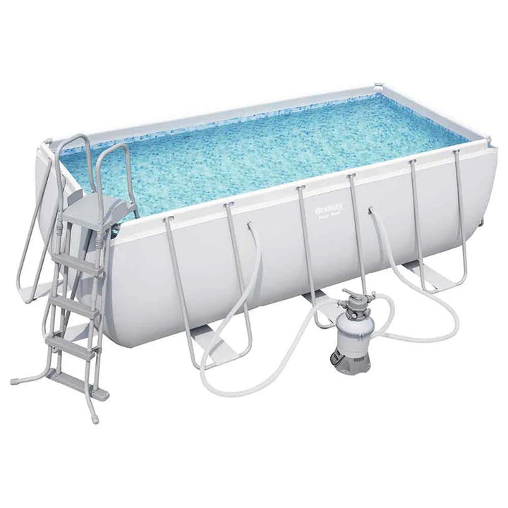 Bestway Power Steel Rectangular Pool Set (13'6" x 6'7" x 48"/4.12m x 2.01m x 1.22m)