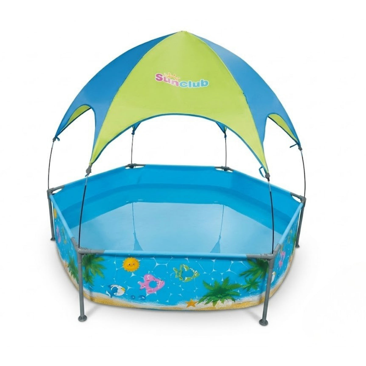 Jilong Canopy Spray Play Pool Seaside Scenery Print 240cm x 51cm