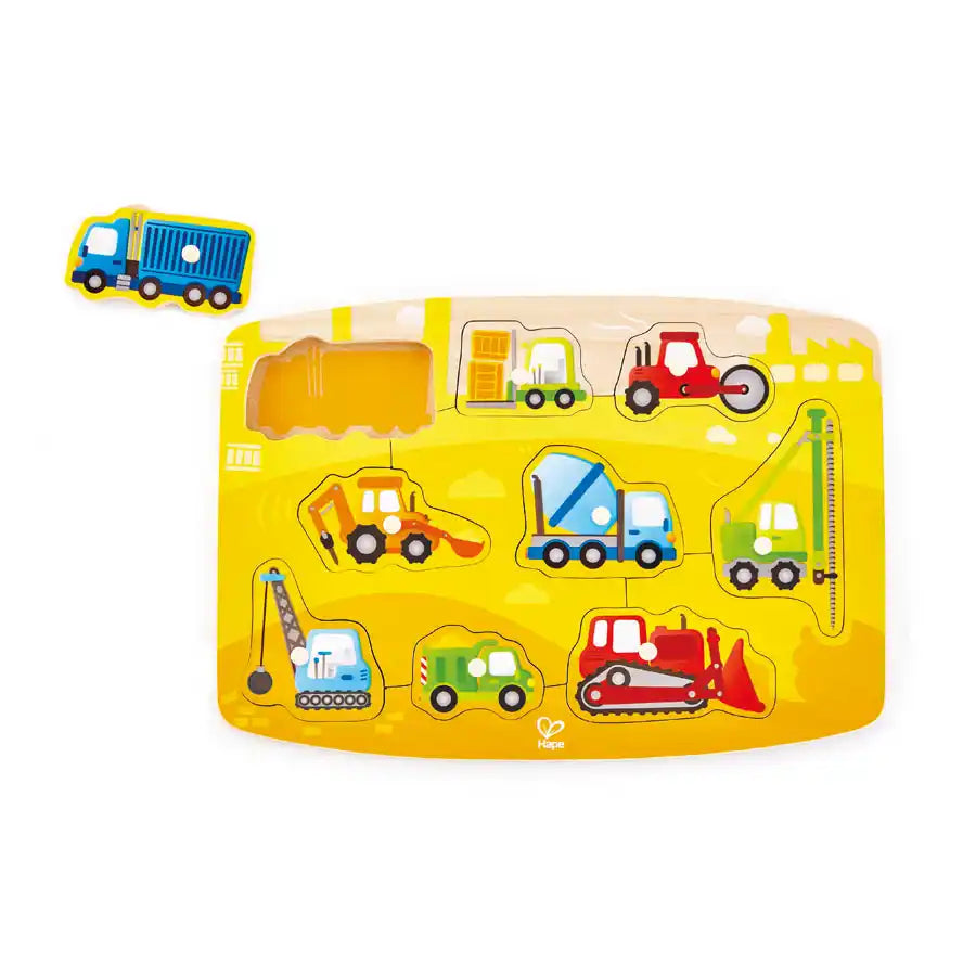 Hape Construction Peg Puzzle Hape Construction Peg Puzzle