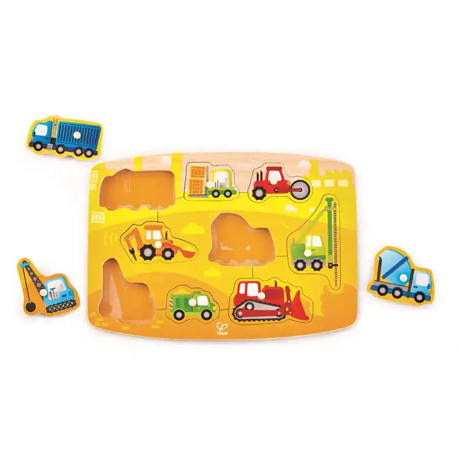 Hape Construction Peg Puzzle Hape Construction Peg Puzzle