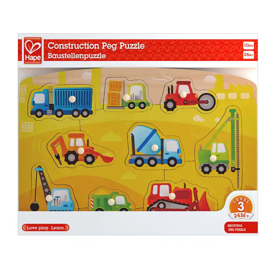 Hape Construction Peg Puzzle Hape Construction Peg Puzzle