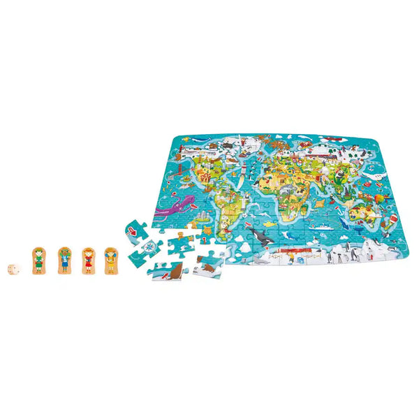 Hape 2 In 1 World Tour Puzzle And Game