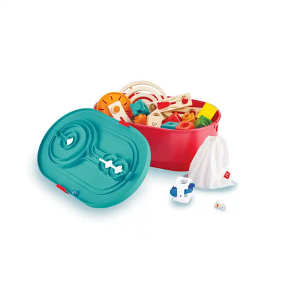 Hape Quadrilla Stack Track Bucket Set