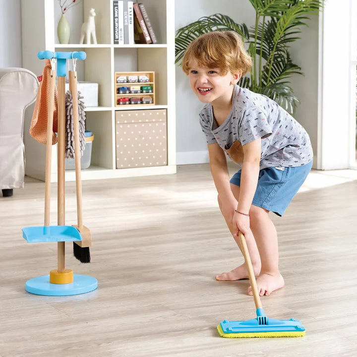 Hape Clean Up Broom Set Cleaning Playset 6pcs