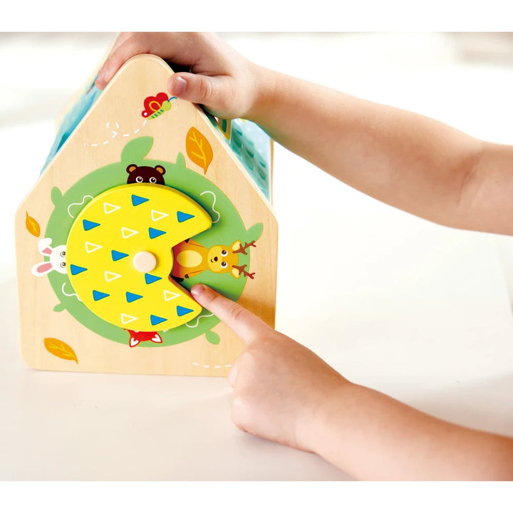 Hape Wooden Critter Animal House Shape Sorter Toy 9pcs