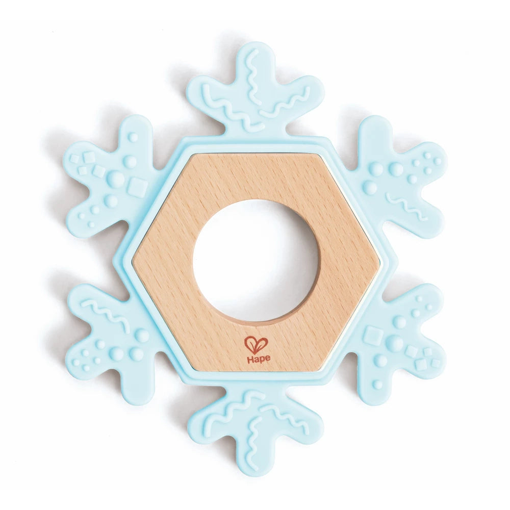 Hape Snowy Teether BPA-free Silicone Snowflake Toy Hape Snowy Teether BPA-free Silicone Snowflake Toy