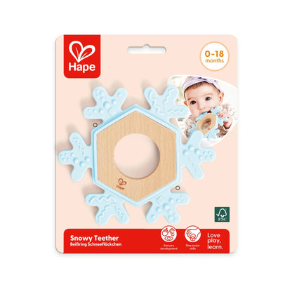 Hape Snowy Teether BPA-free Silicone Snowflake Toy