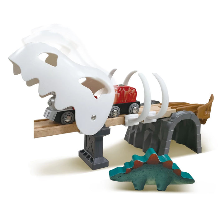 Hape Dino Wooden Railway Adventure Set Glow in the Dark 61pcs