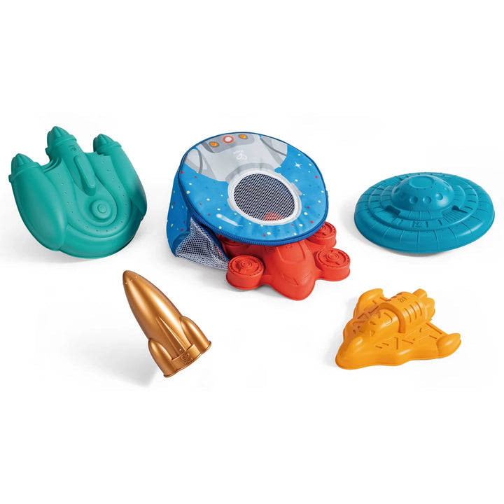 Hape Space Explorer Sand Ship Beach Toys with Backpack 6pcs