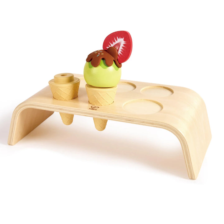 Hape Stackable Wooden Ice Cream Set & Accessories 20 pcs