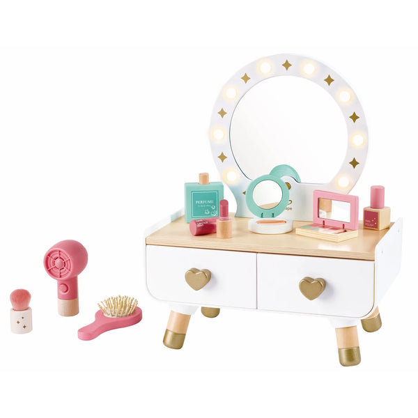 Hape My Stylish Dressing Table Wooden Vanity for Girls 14pcs