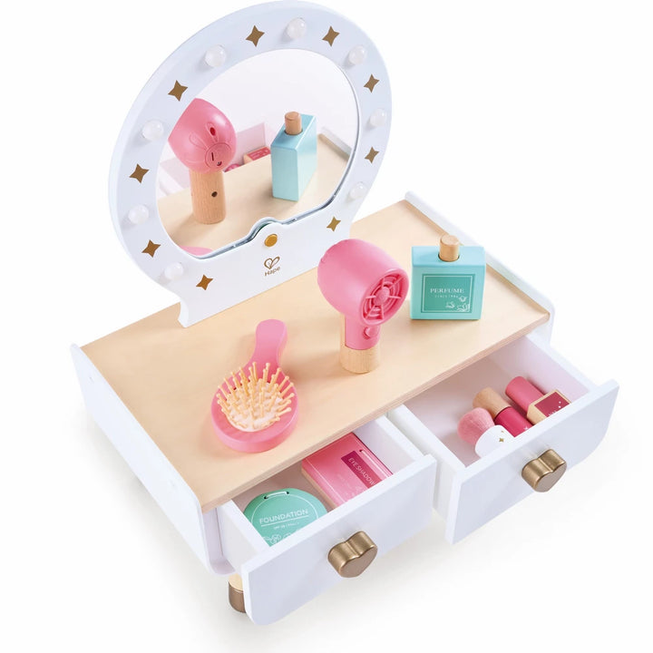 Hape My Stylish Dressing Table Wooden Vanity for Girls 14pcs