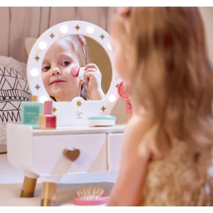 Hape My Stylish Dressing Table Wooden Vanity for Girls 14pcs