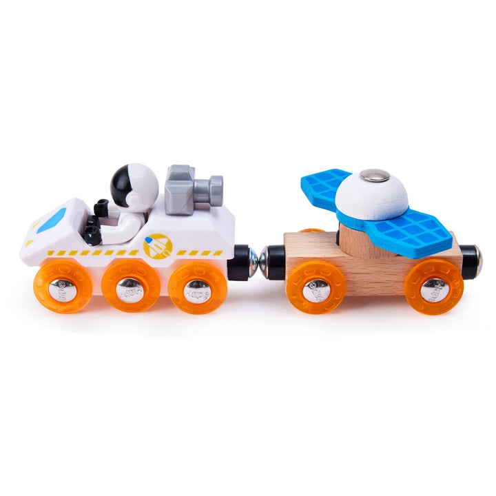 Hape Mars Mission Launch Glow in the Dark Railway Trainset 34pcs