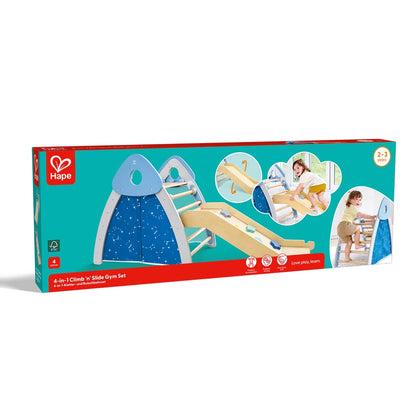 Hape 4 in1 Climb & Slide Gym Set