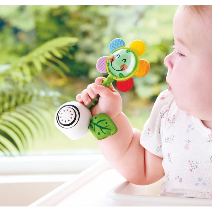 Hape Shake & Sparkle Flower Rattle