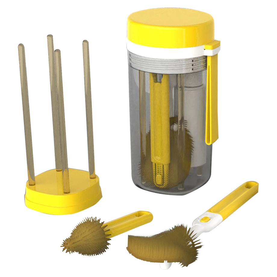 Jovikids Baby Bottle Cleaning Brush Set (Yellow)