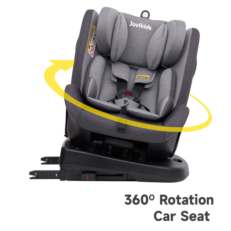 مقعد سيارة Jovikids Angel ISOFIX دوار 360 درجة، المجموعة 0/1/2/3 (رمادي) مقعد سيارة Jovikids Angel ISOFIX دوار 360 درجة، المجموعة 0/1/2/3 (رمادي)