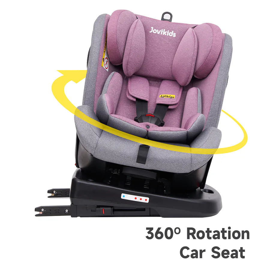 Jovikids Angela ISOFIX Rotating Carseat 360° Group 0/1/2/3 (Pink)