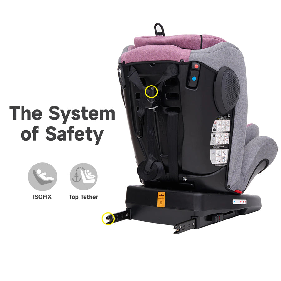 Jovikids Angela ISOFIX Rotating Carseat 360° Group 0/1/2/3 (Pink)