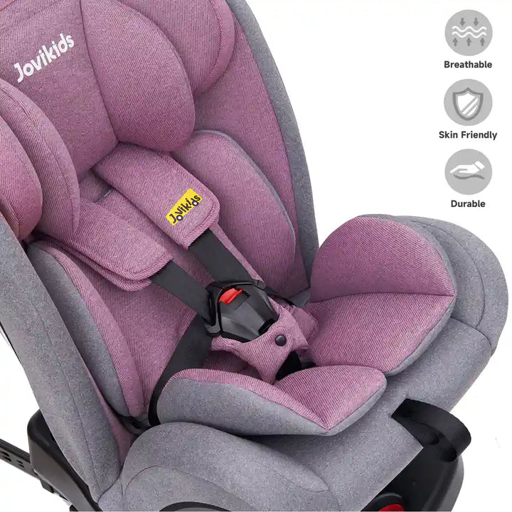 Jovikids Angel ISOFIX Rotating Carseat 360° Group 0/1/2/3 (Pink)