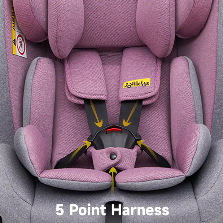 Jovikids Angel ISOFIX Rotating Carseat 360° Group 0/1/2/3 (Pink)