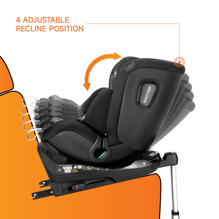 Welldon Smart Rotate 2 Pro iSize 360° Isofix Car Seat (Group 0+/1/2) Ebony