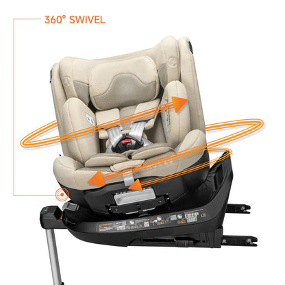 Welldon Smart Rotate 2 Pro iSize 360° Isofix Car Seat (Group 0+/1/2) Sahara