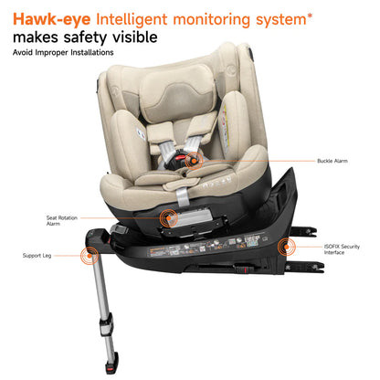 Welldon Smart Rotate 2 Pro iSize 360° Isofix Car Seat (Group 0+/1/2) Sahara