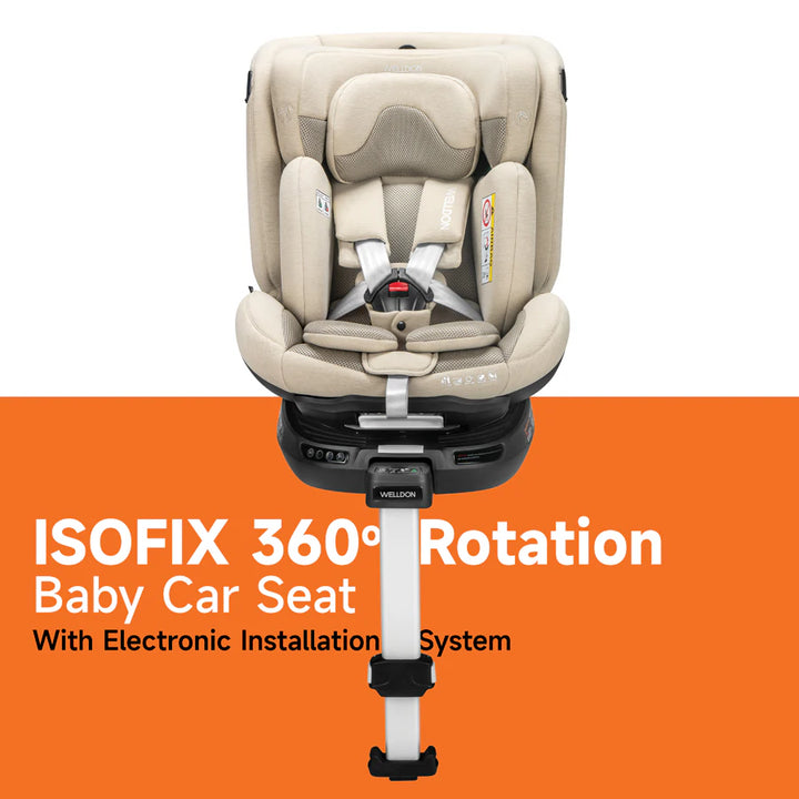 Welldon Smart Rotate 2 Pro iSize 360° Isofix Car Seat (Group 0+/1/2) Sahara