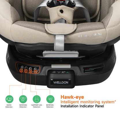 Welldon Smart Rotate 2 Pro iSize 360° Isofix Car Seat (Group 0+/1/2) Sahara