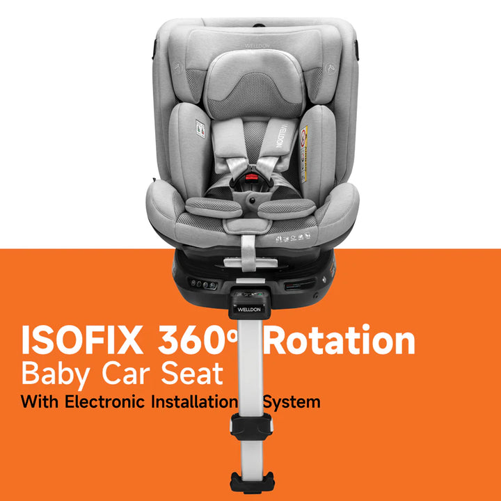 Welldon Smart Rotate 2 Pro iSize 360° Isofix Car Seat (Group 0+/1/2) Moonstone