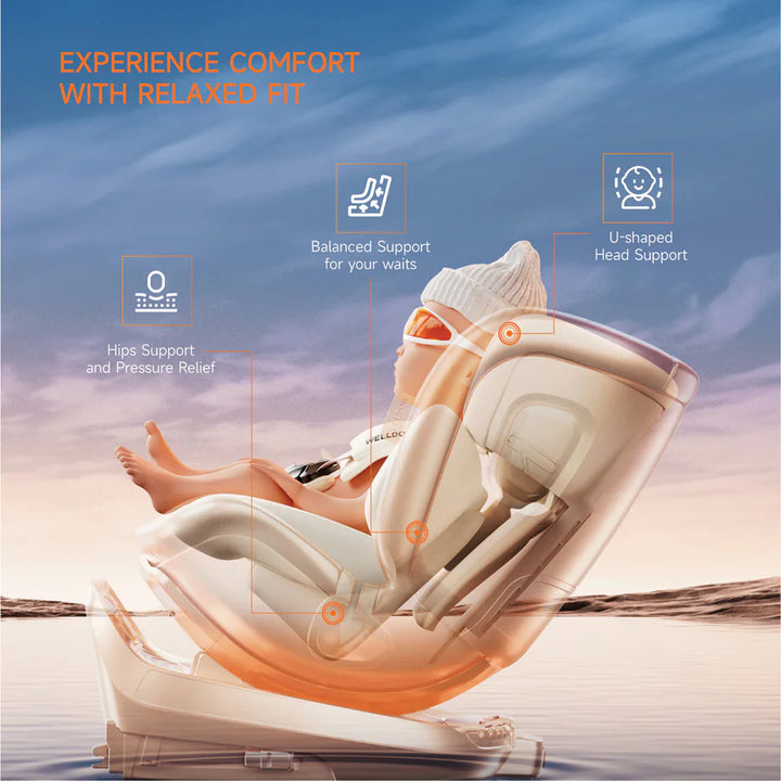 Welldon Smart Rotate 2 Pro iSize 360° Isofix Car Seat (Group 0+/1/2) Moonstone
