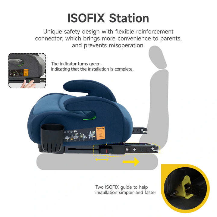 Jovikids Ohho+ I-Size Booster Car Seat ISOFIX (Blue)