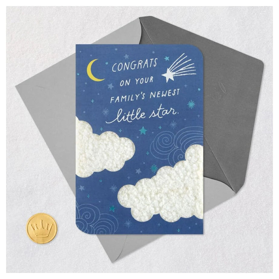 Hallmark Congrats on Your Newest Little Star New Baby Card