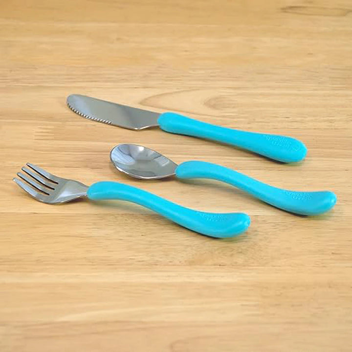 Green Sprouts Learning Cutlery Set (Aqua)