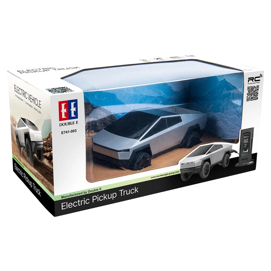 DOUBLE E 1:24 Electric Pickup Truck with EV Station