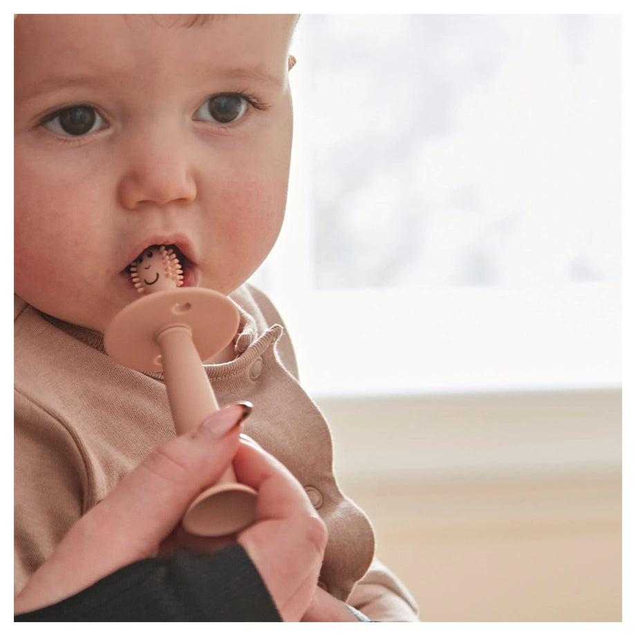 Matchstick Monkey Training Toothbrush With Stopper (Dusty Pink and Lilac) Matchstick Monkey Training Toothbrush With Stopper (Dusty Pink and Lilac)