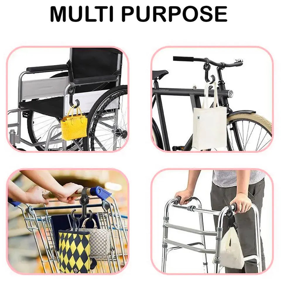 مجموعة خطافات عربة الأطفال متعددة الأغراض Sunveno 360° من قطعتين (أسود) مجموعة خطافات عربة الأطفال متعددة الأغراض Sunveno 360° من قطعتين (أسود)