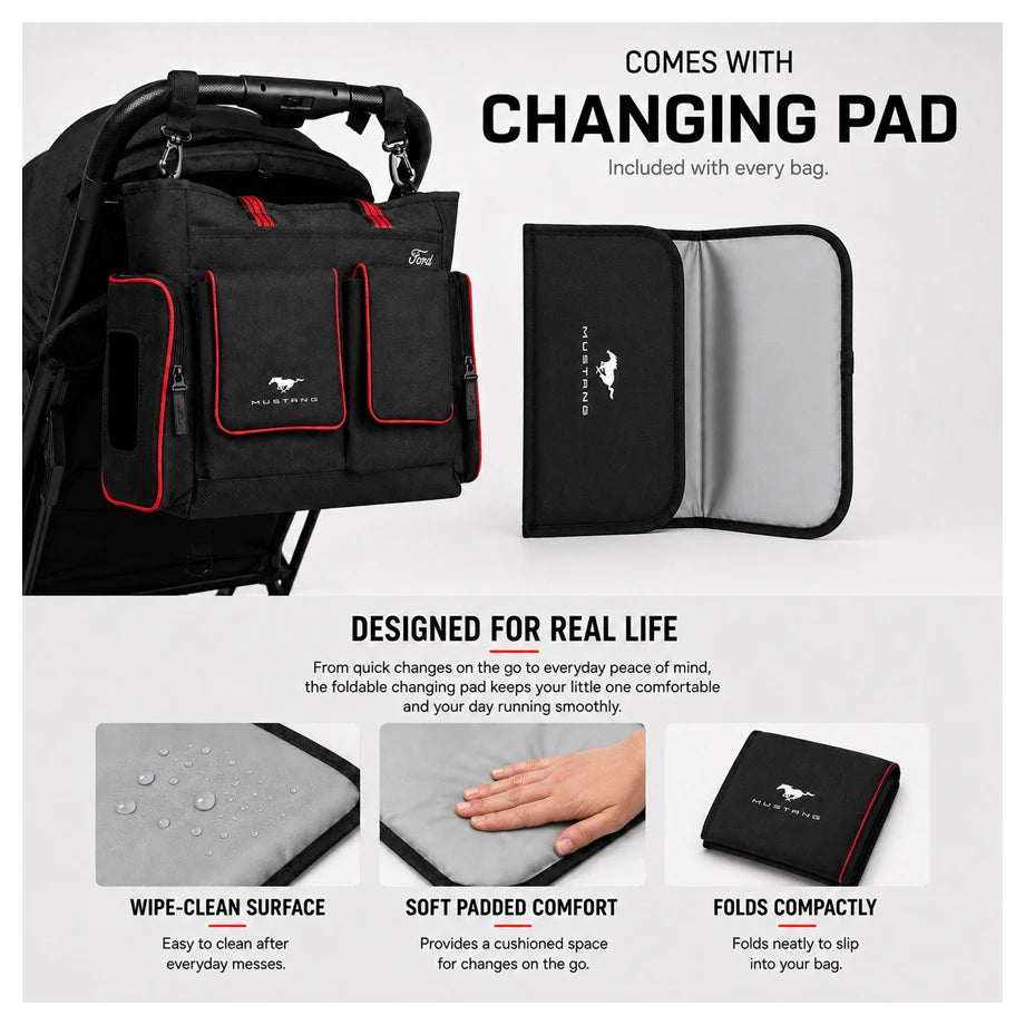 Ford Mustang Pit Stop Diaper Bag