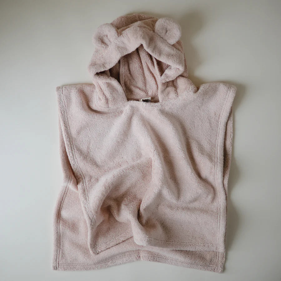 Mushie Poncho Towel Bear (Blush)