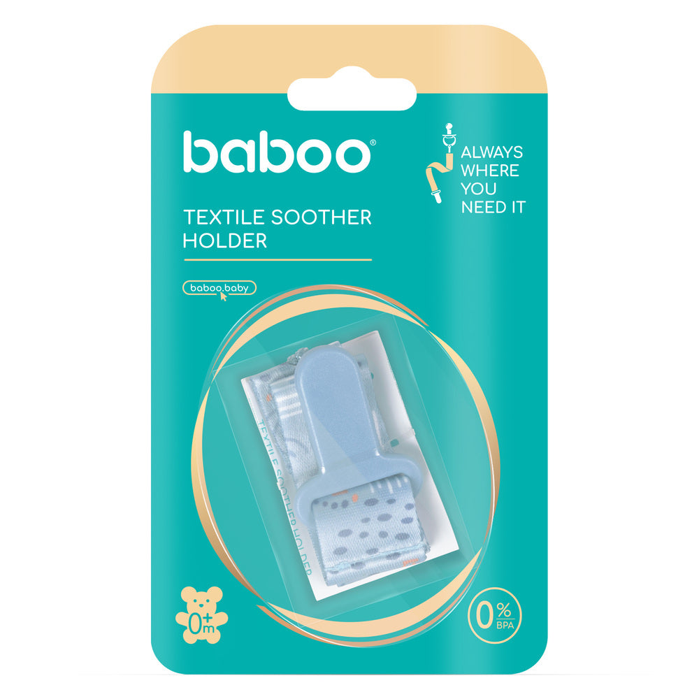 Baboo Baby Pacifier Clip (Blue Haze)