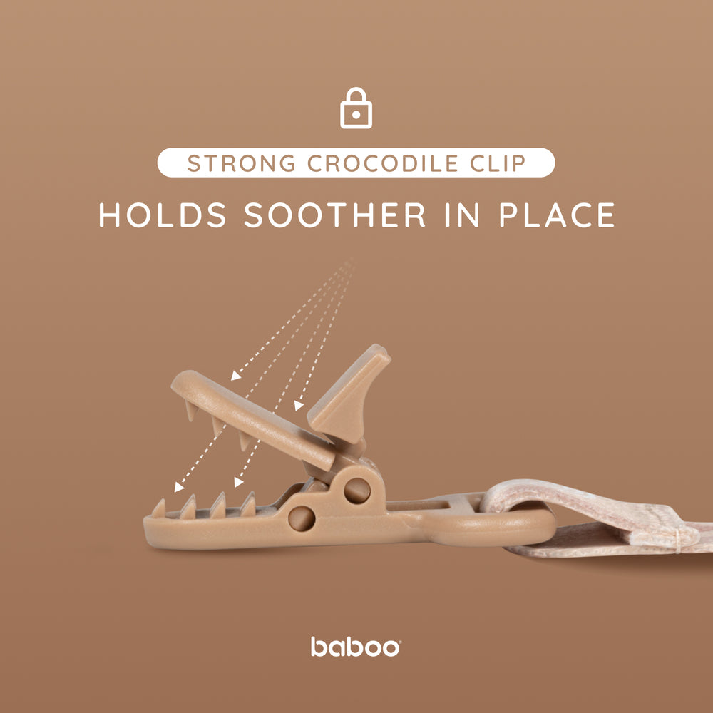 Baboo Baby Pacifier Clip (Au Naturale)