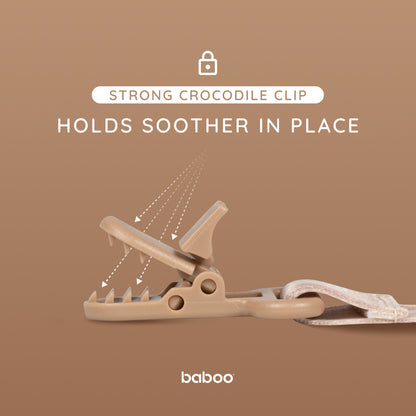 Baboo Baby Pacifier Clip (Au Naturale)