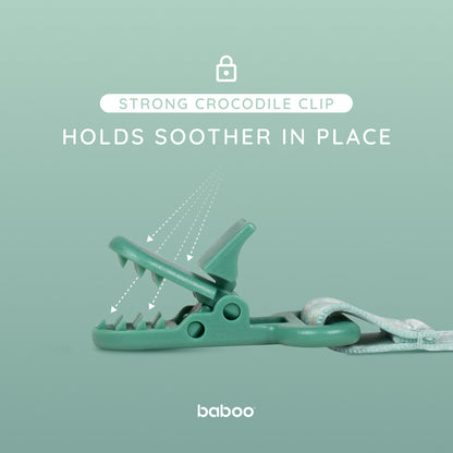 Baboo Baby Pacifier Clip (Peachy Keen)