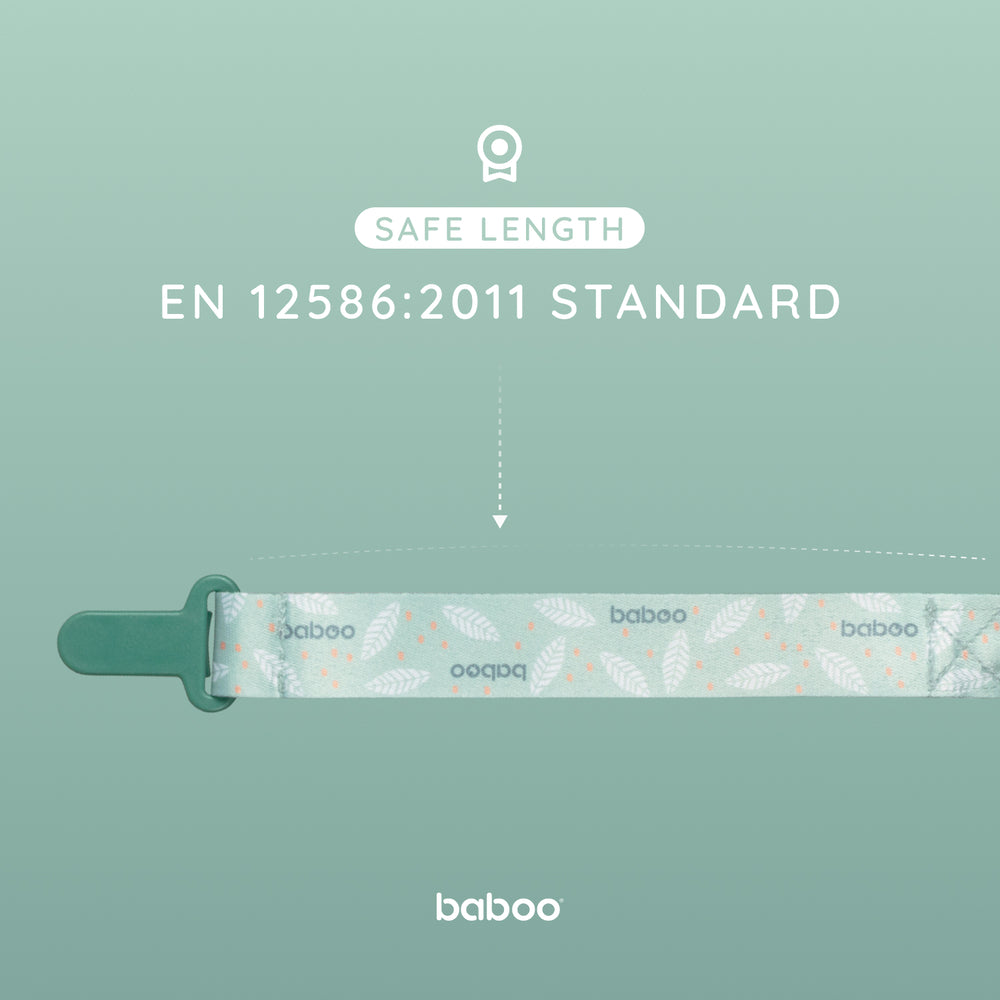 Baboo Baby Pacifier Clip (Peachy Keen)