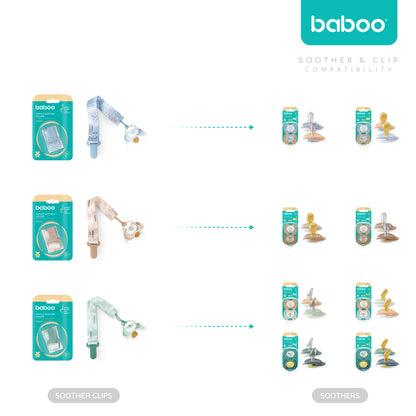 Baboo Baby Pacifier Clip (Peachy Keen)